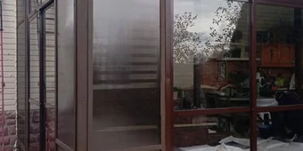 Остекление  беседки их алюминия